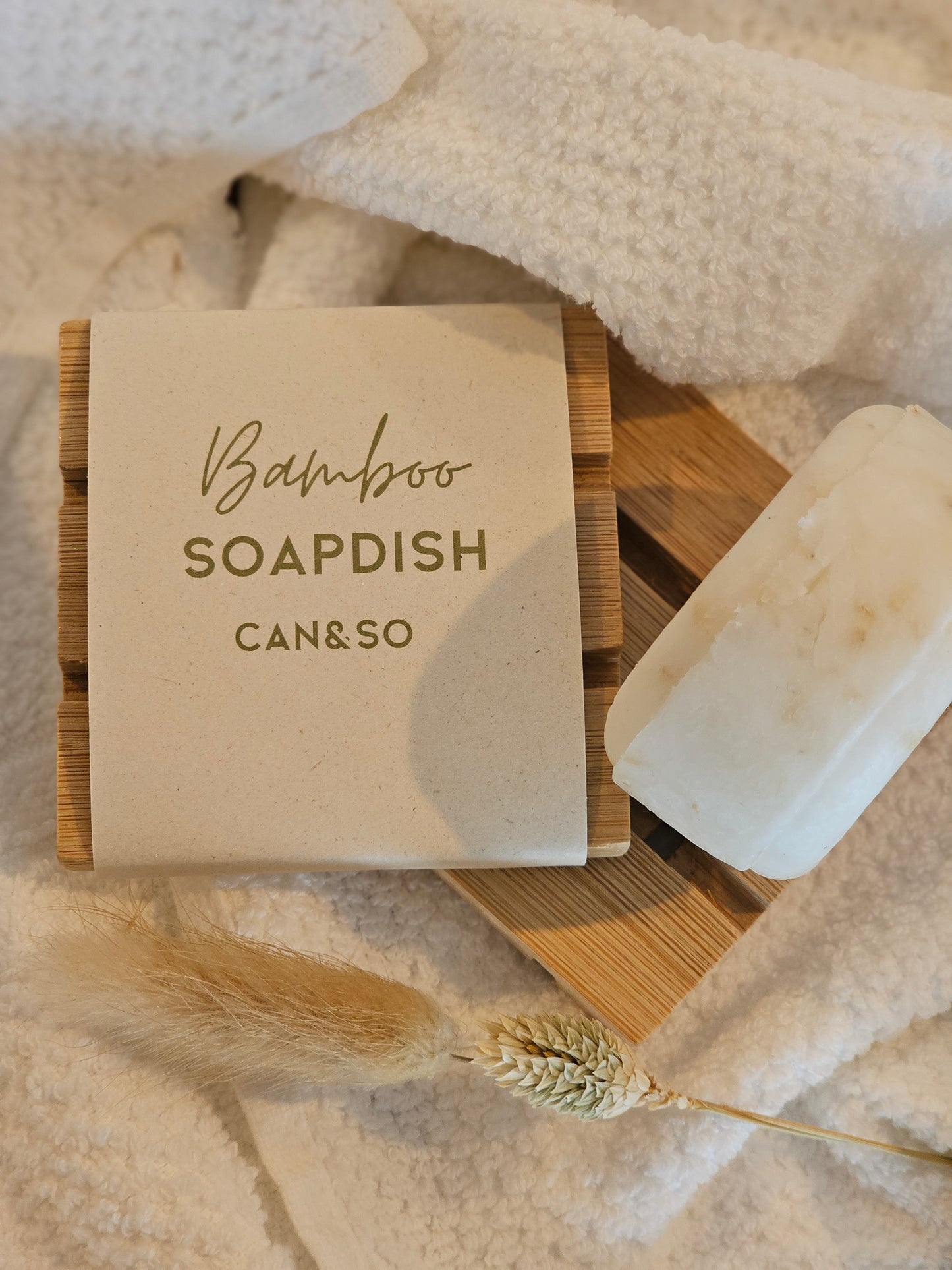 Bamboo soap dish