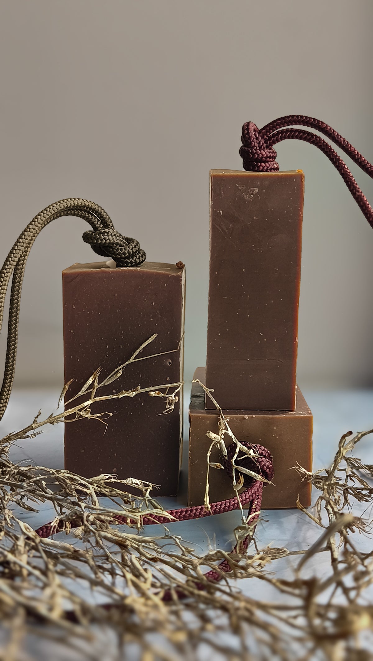 Soap on a rope Dark and Woody