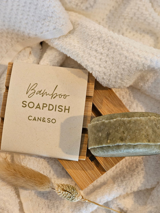 Bamboo soap dish