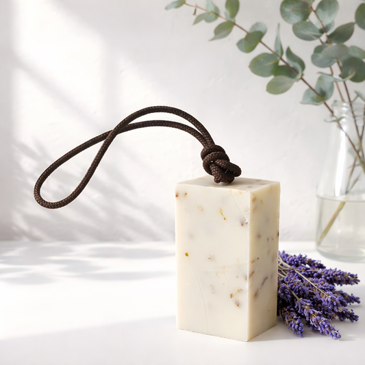 Soap on a rope Orange and Lavender fields