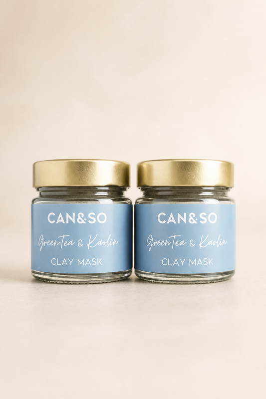 Kaolin en groene thee kleimasker